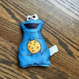 Vintage Cookie Monster Squeak & Shakie Baby Toy